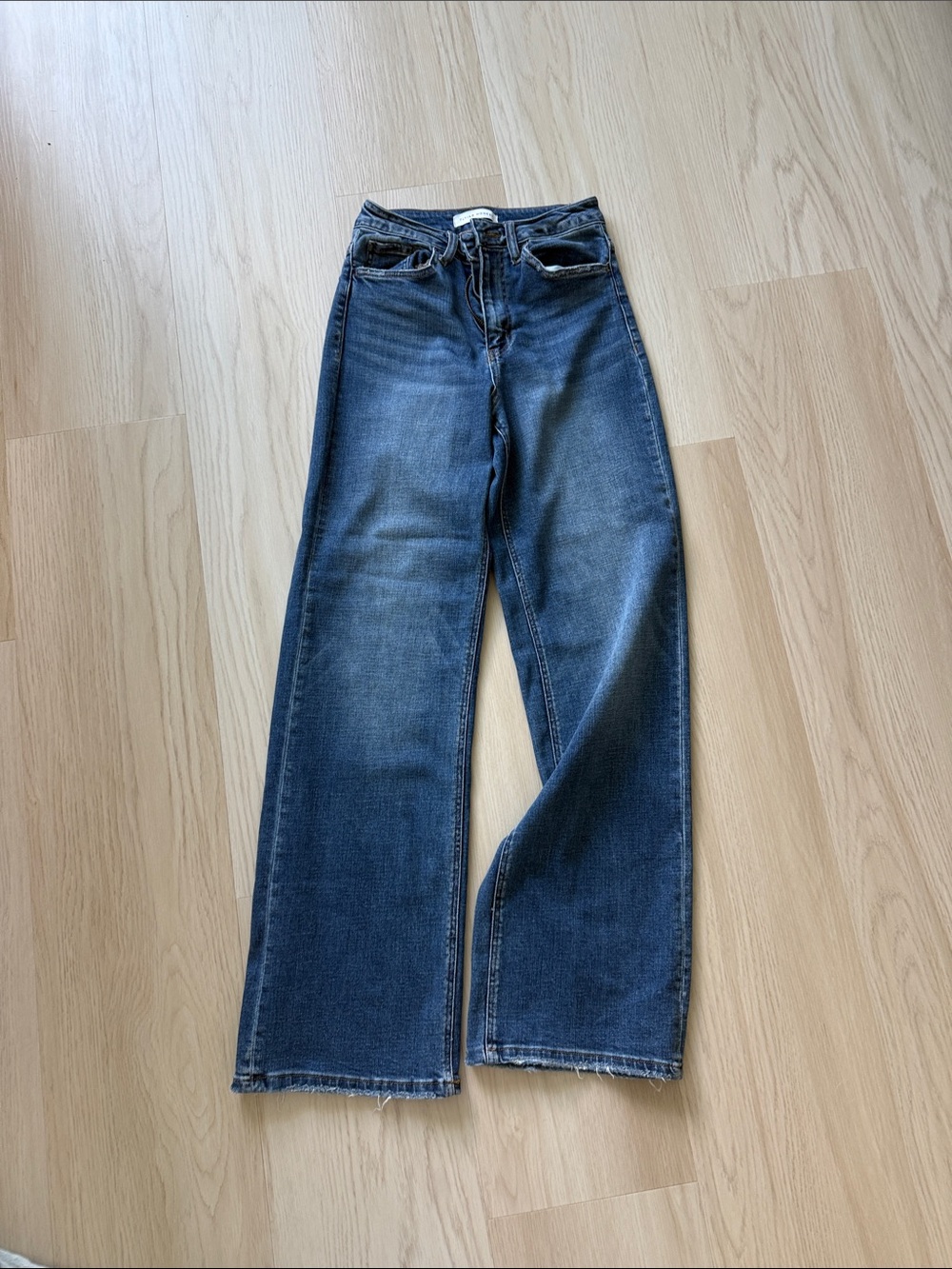 Flying Monkey Sz 25 Classic Wide-Leg Women's Jeans in Dark Blue